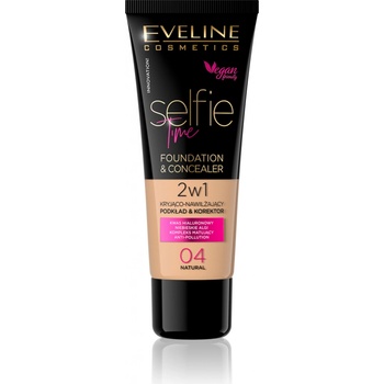 Eveline Cosmetics Selfie Time Make-up a korektor 2 v 1 04 Natural 30 ml