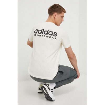 Adidas Памучна тениска adidas 0 в бежово с принт IX4454 (IX4454)