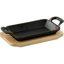 MASTERPRO Pekáč litinový s podstavcem COOK & SHARE 17x10x2,5 cm černá BGMP-3807-4