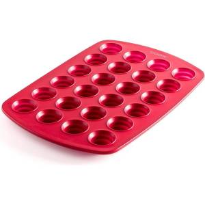 coox Форма за 24 мини мъфини или бонбони COOX в червен цвят - 39 х 26, 5 х h2, 6 см (COOX 2303-301)