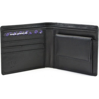 pánska kožená peňaženka Arwel 3223A­ sivá čierna