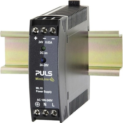 PULS ML15.241 síťový zdroj na DIN lištu 24 V/DC 0.63 A 15 W Počet výstupů:1 x Obsah 1 ks