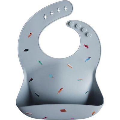 Mushie silikónový podbradník Rainbow