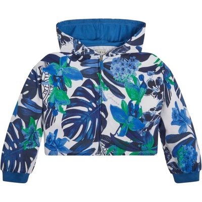 GUESS Суичър покрит с цветя в синьо за момиче Guess