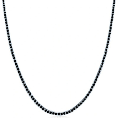 SAVICKI Тенис колие Luminy 3, 0 мм: бяло злато, черни диаманти