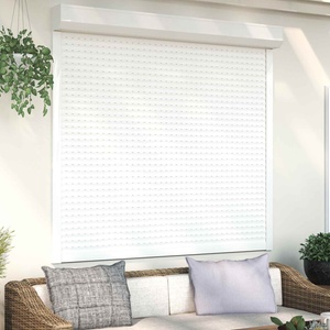 vidaXL Ролетна щора Бял 160 x 150 cm Алуминий и полиреутан (42047062)