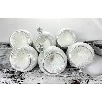 Okrasa Čadca Vianočné gule 291/230/7/6ks - biele reflektory