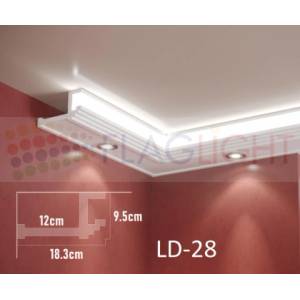  Ld-28 Декоративен профил за скрито led осветление ► 2метра (ld 28)