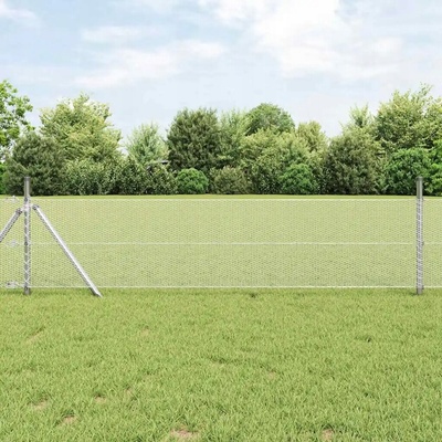 VidaXL Plotový sloupek. Stříbrná 50 x 0,8 m (13 mm síť) Ocel