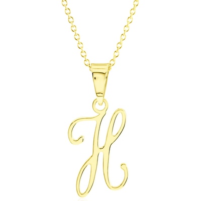 Gemmax Zlatý řetízek s písmenem „H“ GUSYN-42171-36261
