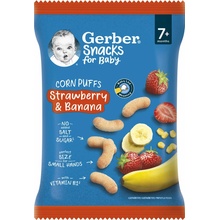 Gerber Snacks Kukuričné chrumky Jahoda a banán 28 g
