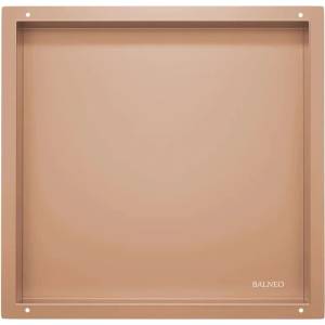 BALNEO Вградена квадратна ниша Balneo Wall-Box No Rim 30x30x10 см, гланцирана мед, без рамка (B0201040310-1)