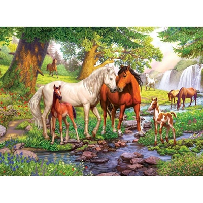 Ravensburger Koně u řeky XXL 300 dílků
