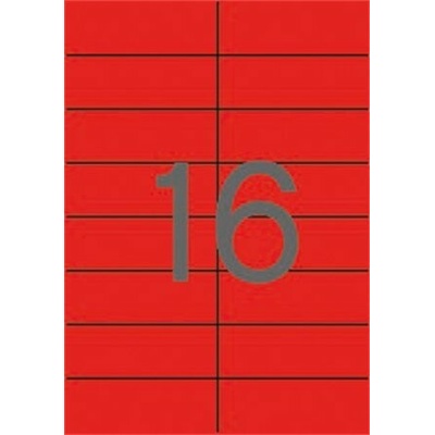 Etikety, 105x37 mm, farebné, APLI, červené, 320 etikiet bal