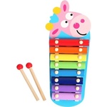 Acool Toy Дървен музикален инструмент Acool Toy - Ксилофон с розова крава (ACT46) - baby