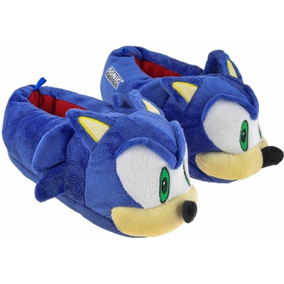Papuče bambuľky 3D SONIC SMIEŠNE papuče plyšové