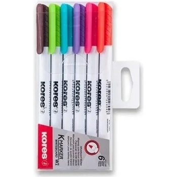 Kores Popisovač na biele a flipchartové tabule K-Marker W1 1-3 mm, 6 farieb