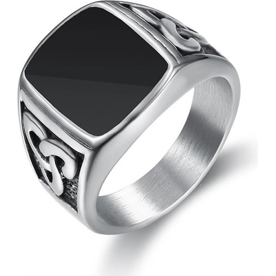 Sam's Artisans Prsteň Triquetra Čierny chirurgická oceľ IPRM016