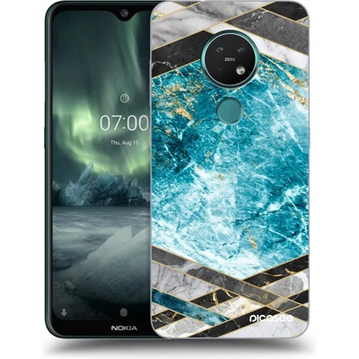 Púzdro Picasee silikónové Nokia 7.2 - modré geometry čiré