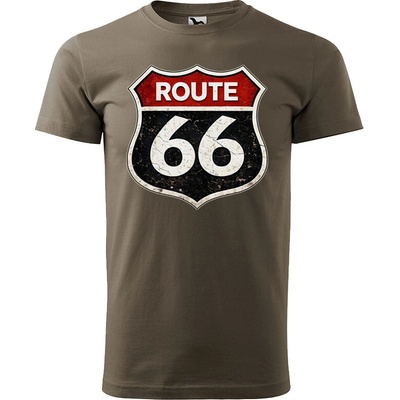 Route 66 motorkárske tričko s potlačou