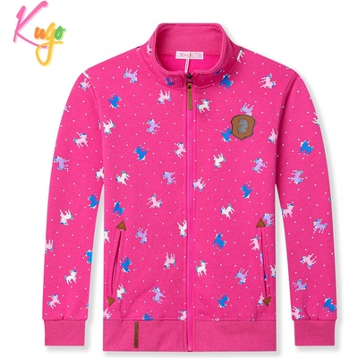 Kugo mikina GM8665 sytě růžová – Zboží Dáma