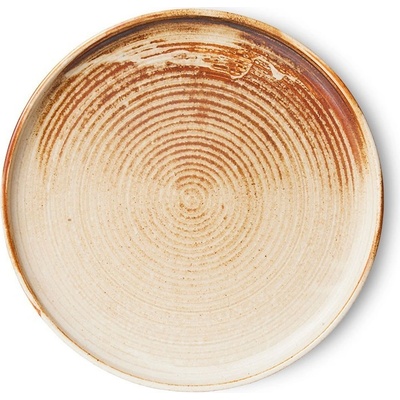 Rustikálně béžový porcelánový dezertní talíř Chef 20*3 cm