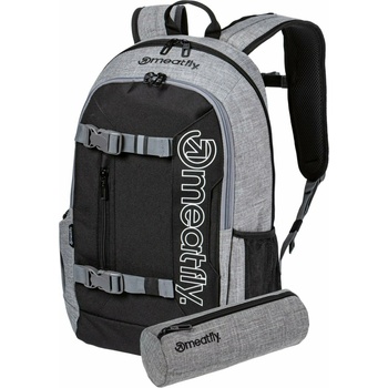 MEATFLY Раница Meatfly Basejumper Grey Heather / Black 22 L | Черна | Обем 22 L Meatfly | Cheren | Момчешки | ONE SIZE