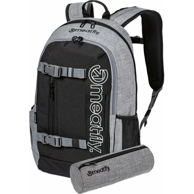 MEATFLY Раница Meatfly Basejumper Grey Heather / Black 22 L | Черна | Обем 22 L Meatfly | Cheren | Момчешки | ONE SIZE