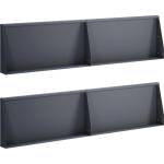 vidaXL Задържащи стени 4 бр. 80 x 12 x 50 см Стомана Антрацит (3449109)