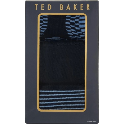 Ted Baker Чорапи Ted Baker Men's Formal Crew Socks - Blue/Grey Mix