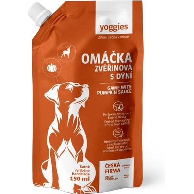 Yoggies omáčka se zvěřinou a dýní 150 ml – Sleviste.cz