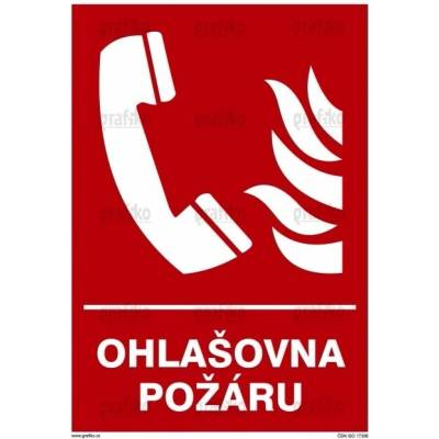 Grafiko | Ohlašovna požáru - Text obrázku Ohlašovna požáru, Materiál Plast, Rozměr 210x148mm