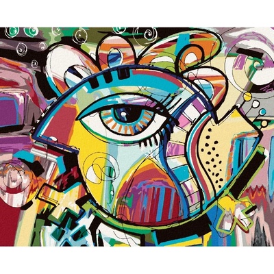 Zuty Malování podle čísel ABSTRAKTNÍ KOMPOZICE DOODLE PTÁKA