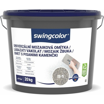 Swingcolor Mozaiková omietka, čiernobiela, 20 kg