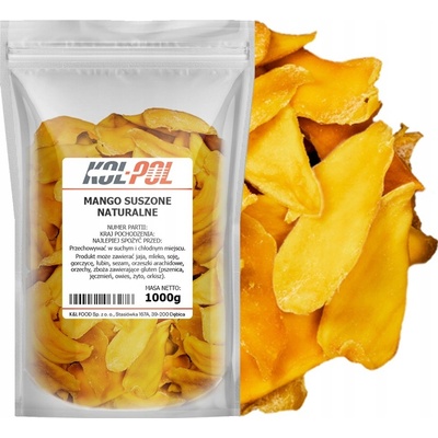 Kol Pol Mango sušené 1kg Přírodní plátky bez cukru 1000 g