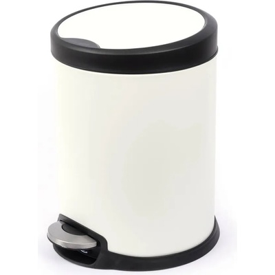 5 л бял кош с педал и вътрешна кофа Fantasy (018564)