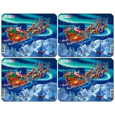 Larsen - Детски пъзел - Дядо Коледа с шейна - 6 части (Z5)