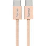 Hama Кабел Hama Fabric USB-C към USB-C, 1 m, оранжев (HAMA-201727)