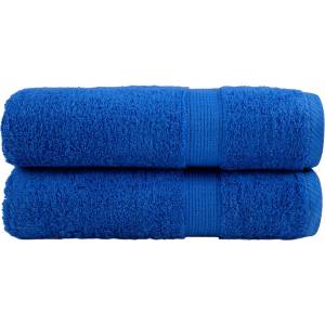 vidaXL Премиум хавлиени кърпи SOLUND 2 бр сини 100x150 см 600 gsm (137191)