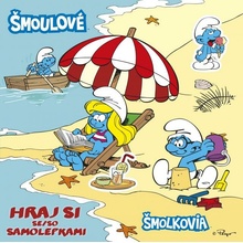 Samolepkový obrázkový album šmolkovia hraj sa so samolepkami