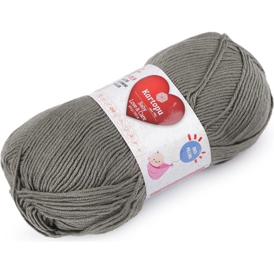 Pletací příze Baby Love a Care 100 g Varianta: 30 (1921) šedobéžová tmavá, Balení: 1 ks 49576/120717/255457