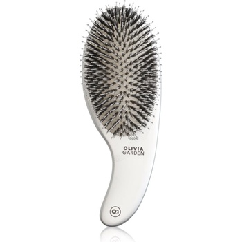 Olivia Garden Expert CURVE Nylon Silver Четка за коса с косми от глиган