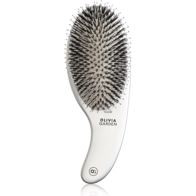 Olivia Garden Expert CURVE Nylon Silver Четка за коса с косми от глиган