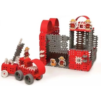 Marioinex Вафе мички - пластмасова строителна играчка, голямо пожарникарско отделение (mx157)