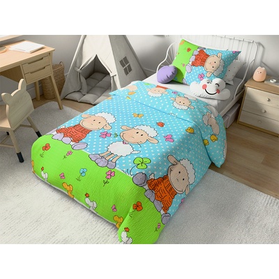 Textilomanie Krepové povlečení do postýlky modré Rozměr povlečení: 45 x 65 cm 90 x 135 cm