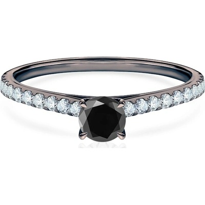 Savicki Zásnubný prsteň Share Your Love čierne zlato čierny diamant SYL P5 CZD DIA CZ