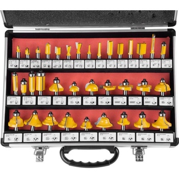 Sada fréz do hornej frézy Strend Pro GT453, 35 dielna, v kufri, do dreva, 8 mm