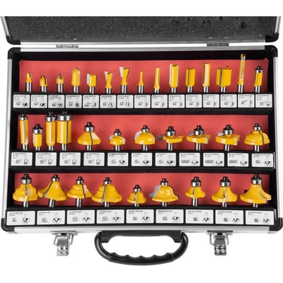 Sada fréz do hornej frézy Strend Pro GT453, 35 dielna, v kufri, do dreva, 8 mm