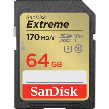 Image 1 of SanDisk Extreme SDXC 64GB UHS-I/U3/C10 (SDSDXV2-064G-GNCIN/121579)