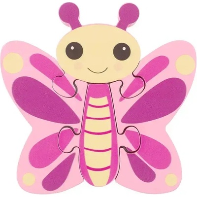 Orange Tree Toys Дървен пъзел Orange Tree Toys - Пеперуда, 4 части (OTT06326)